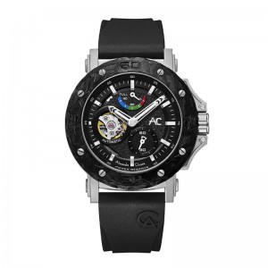 Alexandre Christie AC 9205 Automatic Power Reserve Silver Black Titanium MPRTTBA